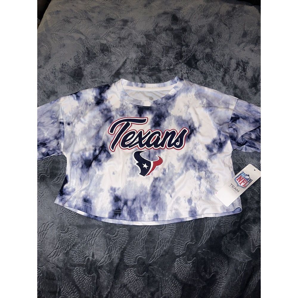 Team Apparel Blue and White Texans Women's Top